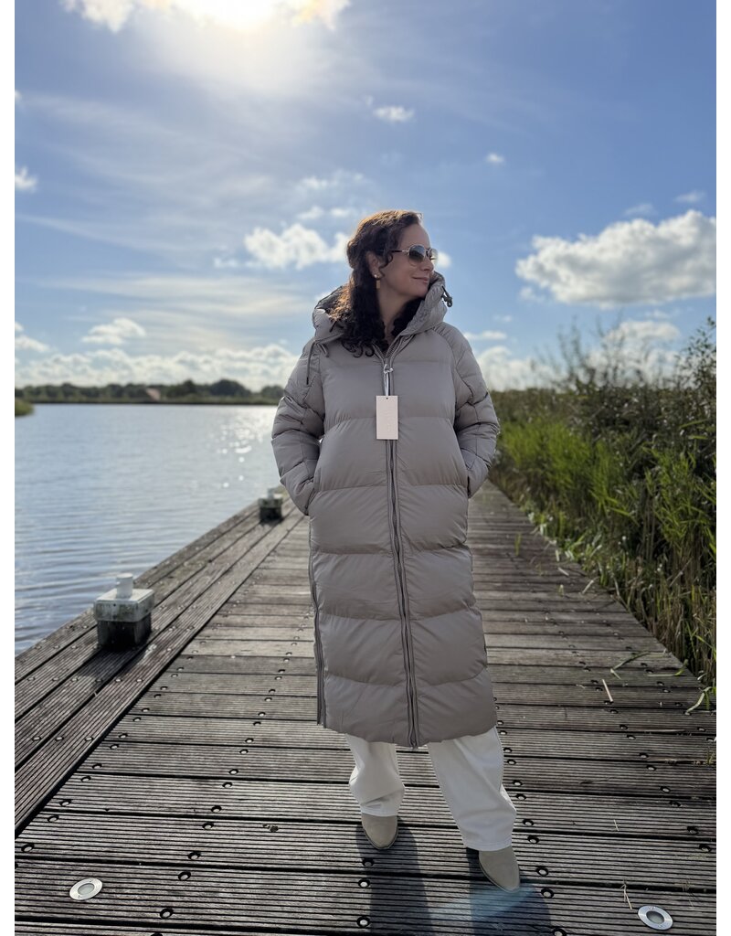 Da Winterjas Gewatteerd Taupe