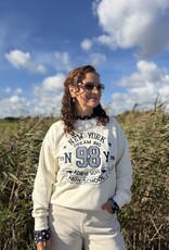 DANA FLOREA Sweater New York Beige/Blauw