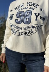 DANA FLOREA Sweater New York Beige/Blauw