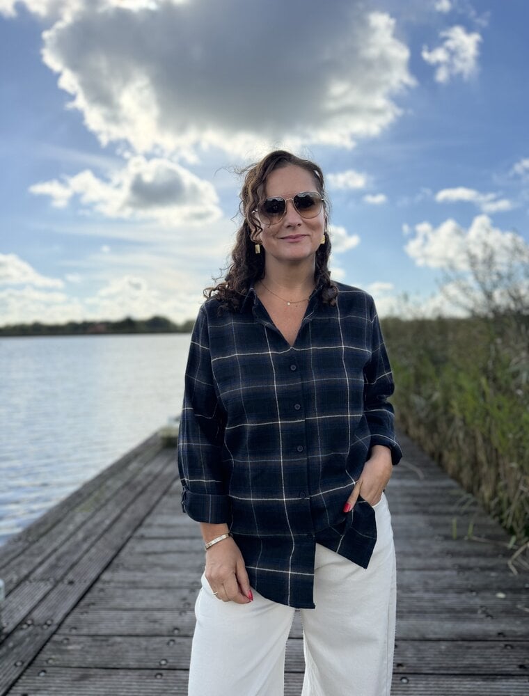 DANA FLOREA Blouse Daphne Marine
