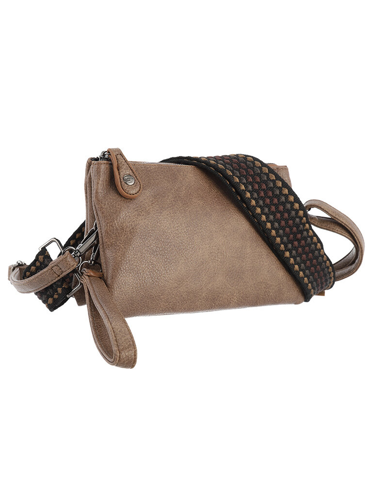 DANA FLOREA Dark Camel Schoudertasje New York