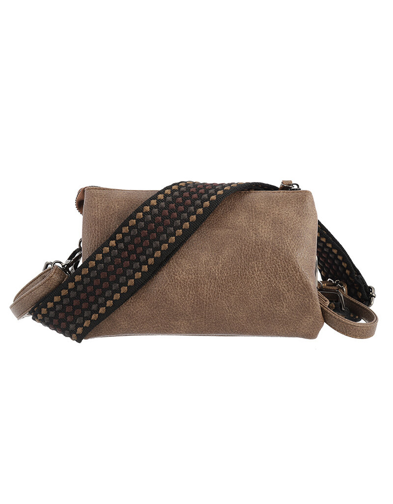 DANA FLOREA Dark Camel Schoudertasje New York