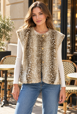 DANA FLOREA Bambi Fur Gilet Beige