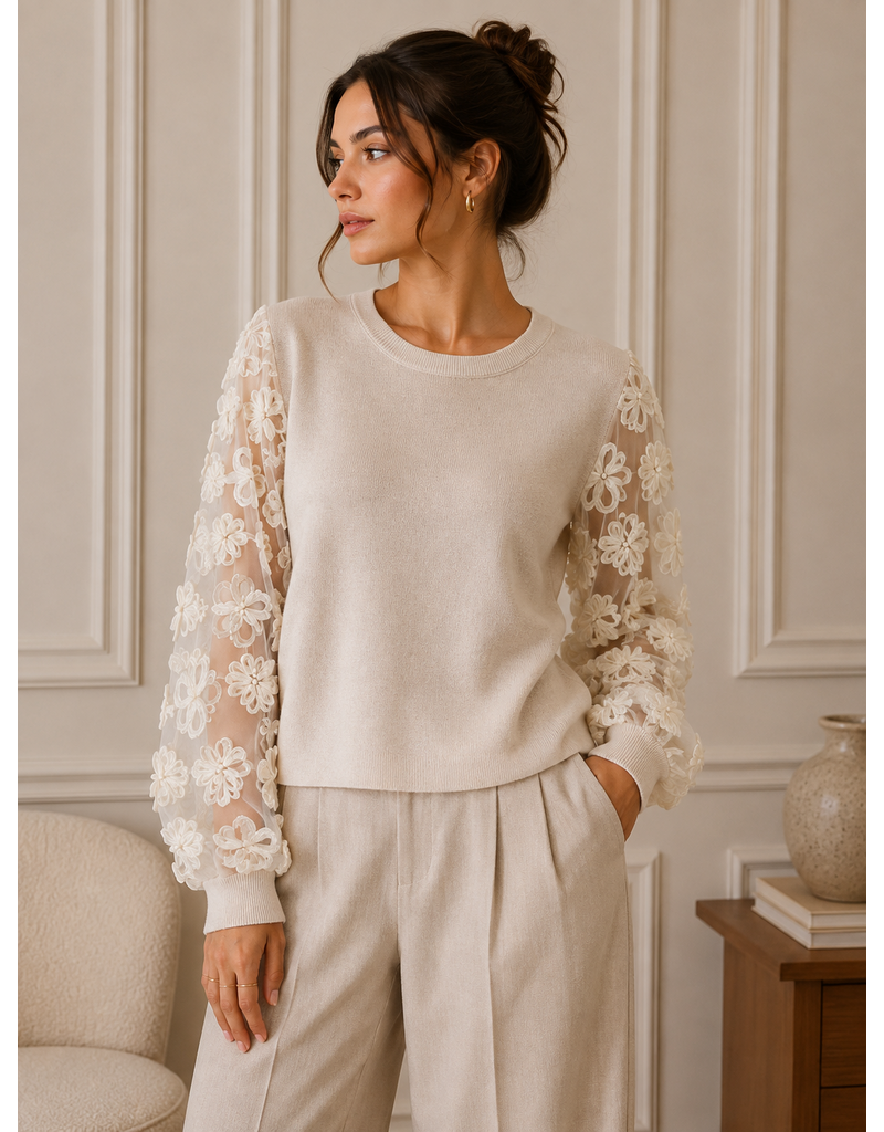 DANA FLOREA Top Daisy Beige