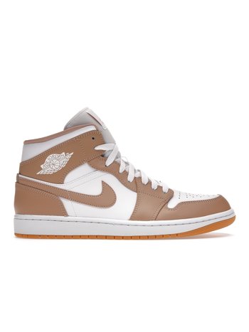 Jordan 1 Mid Hemp Tan White