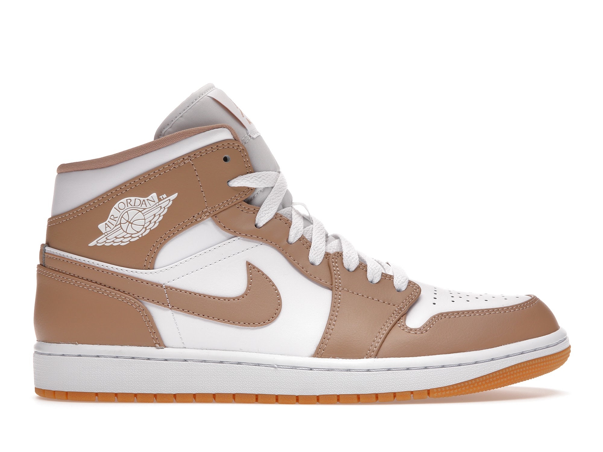 Jordan 1 Mid Hemp Tan White