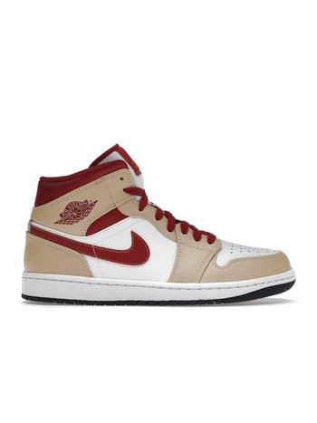 Jordan 1 Mid Beige Red