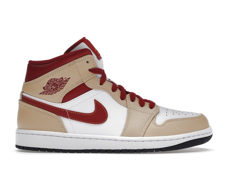 Jordan 1 Mid Beige Red