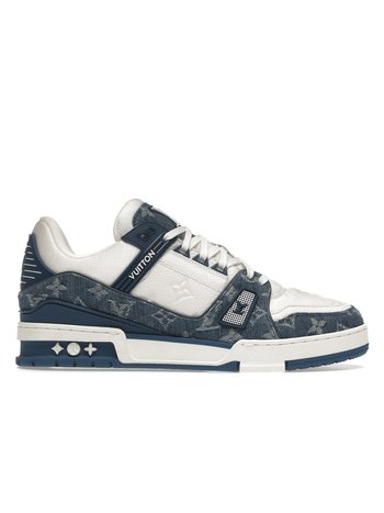 Louis Vuitton Trainer Monogram Denim White Blue