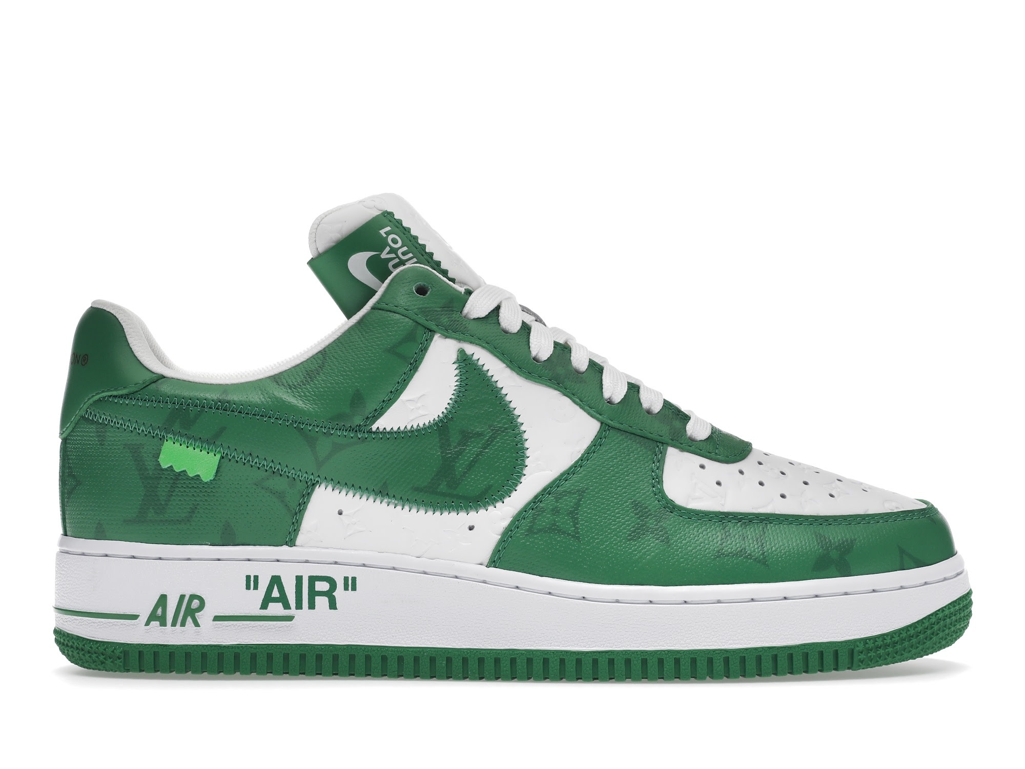 Louis Vuitton Air Force 1 Low By Virgil Abloh White Green