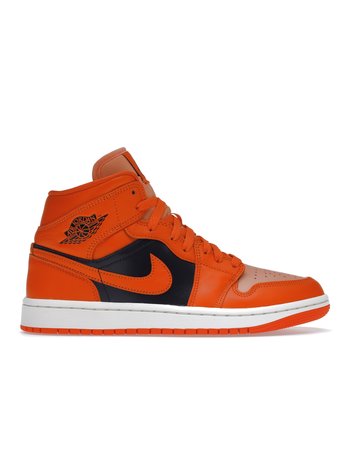Jordan 1 Mid Orange Crimson Bliss