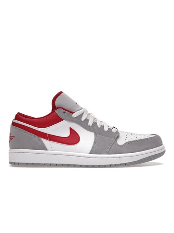 Jordan 1 Low Light Grey Gym Red