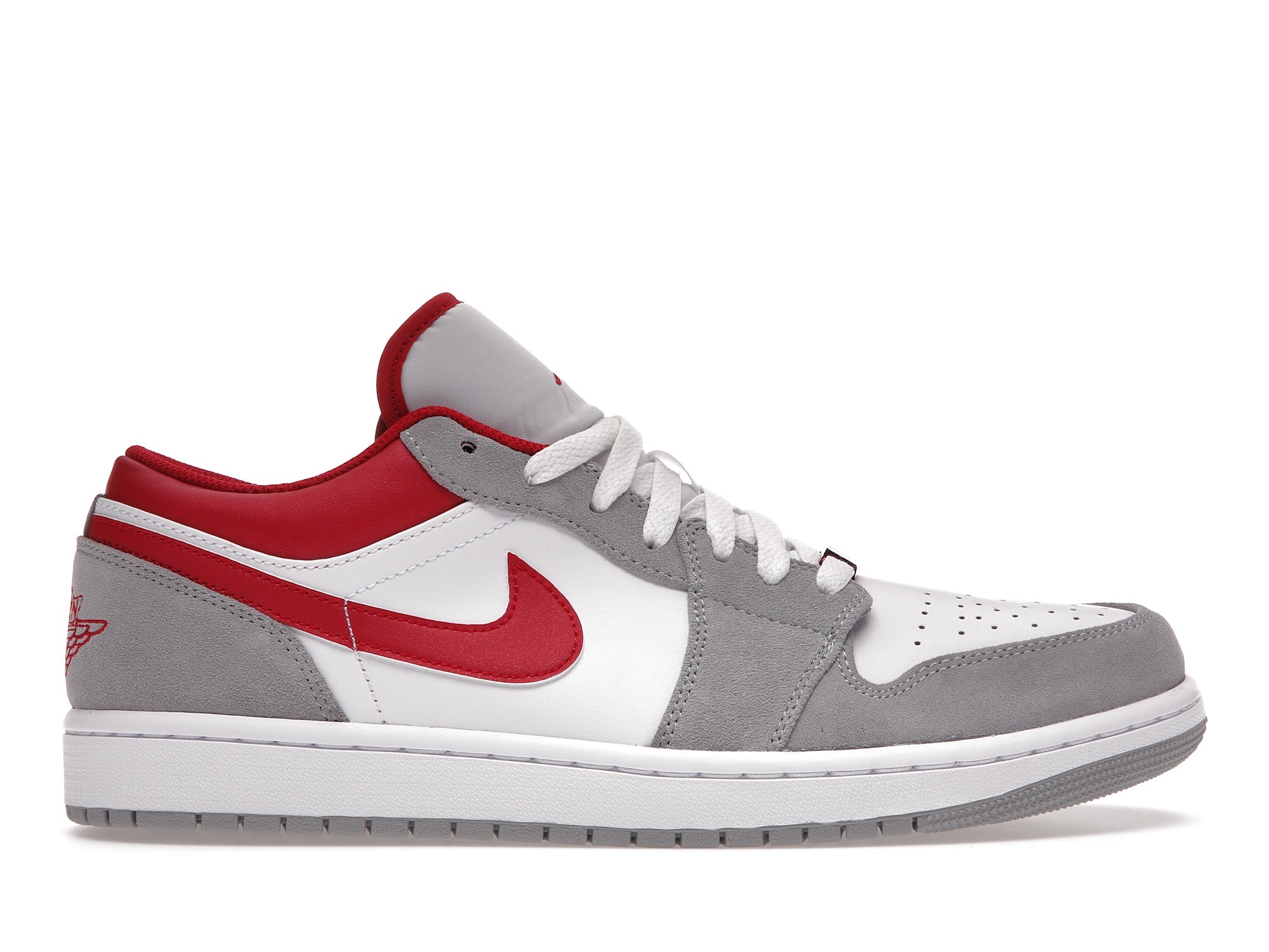 Jordan 1 Low Light Grey Gym Red