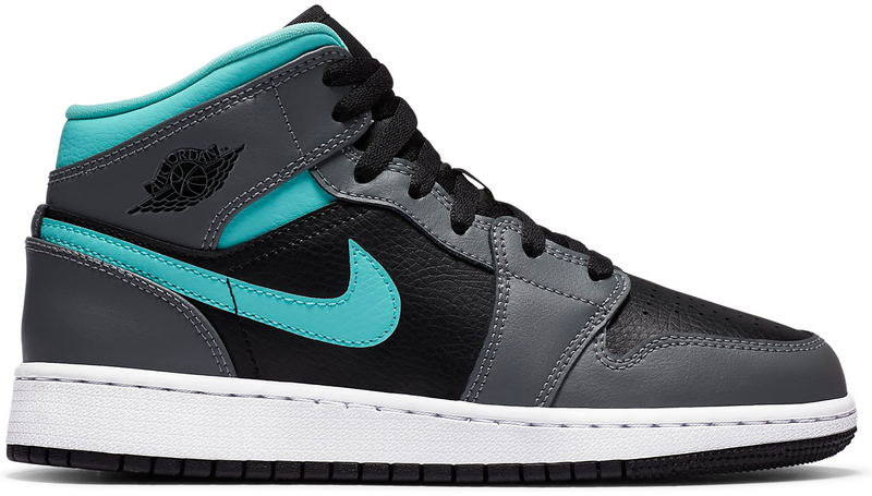 Jordan 1 Mid Grey Aqua (GS)