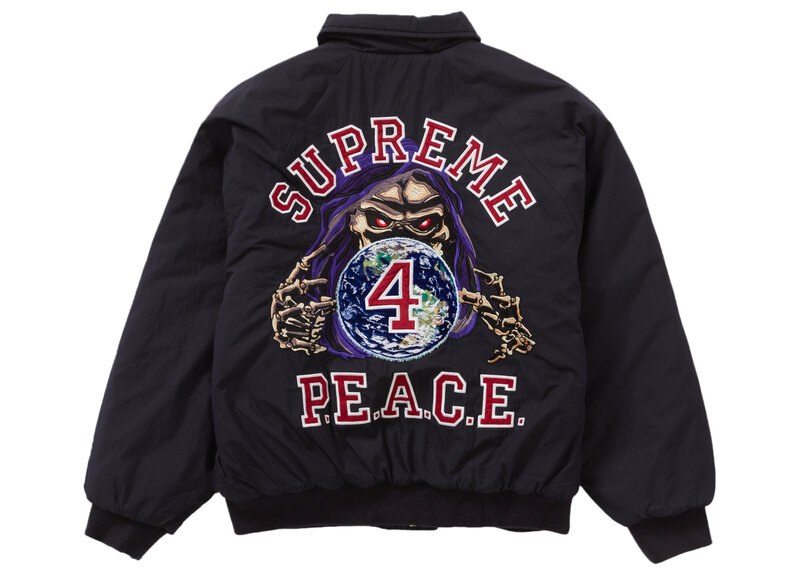 Supreme Peace Embroidered Work Jacket Navy