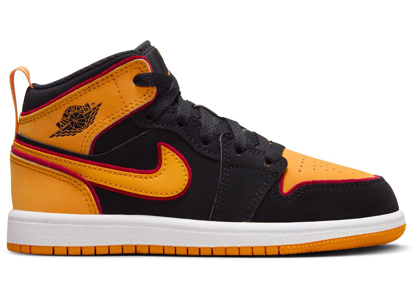 Jordan 1 Mid SE Black Vivid Orange (PS)