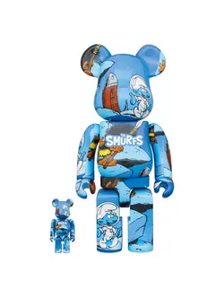 Bearbrick 400% + 100% Bearbrick - The Astrosmurf