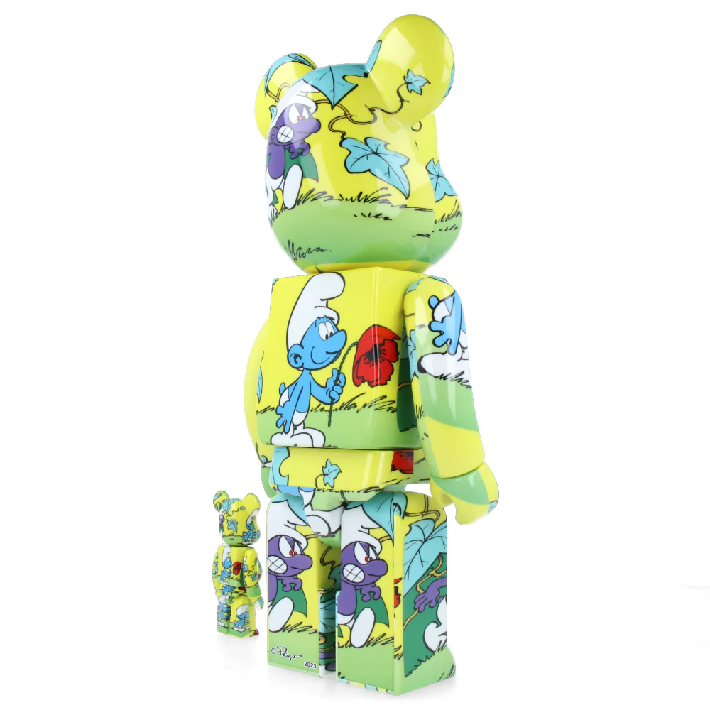 Bearbrick 400% + 100% Bearbrick - The Purple Smurfs