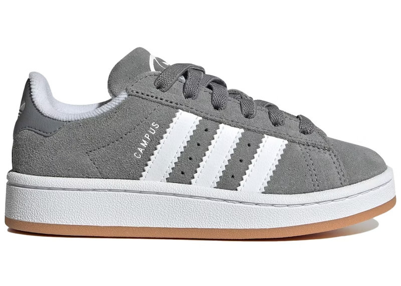Adidas Campus 00's Grey Gum Elastic Lace (PS)