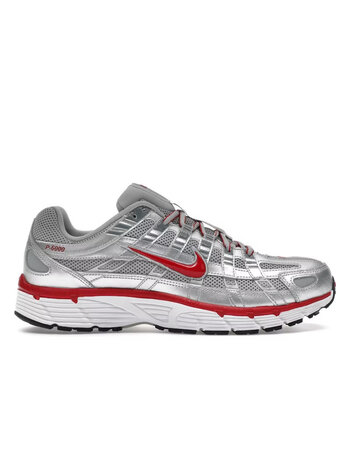 Nike P-6000 Metallic Silver Gym Red
