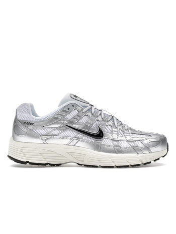 Nike P-6000 White Metallic Silver Flat Silver Black