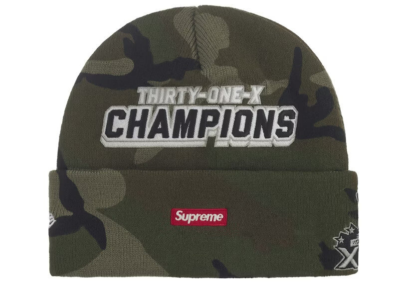 X New Era Football Beanie Woodland Camo - Frontstreet