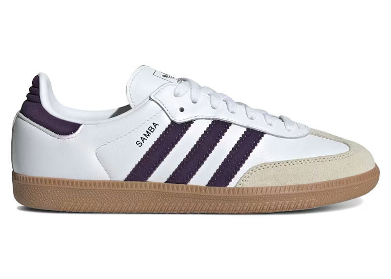 Adidas Samba OG White Alumina Aurora Plum
