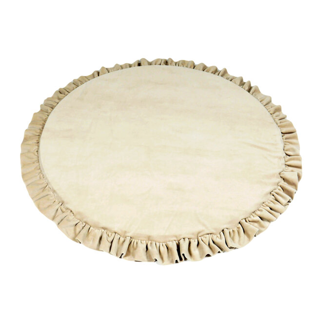 Speelmat Met Ruches Soft Velvet Beige 100Cm