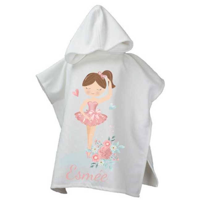 Badponcho Ballerina 2 Met Naam