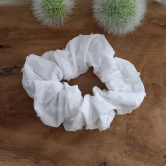 Noah & Sisi Scrunchie Katoen 'Emma' Wit