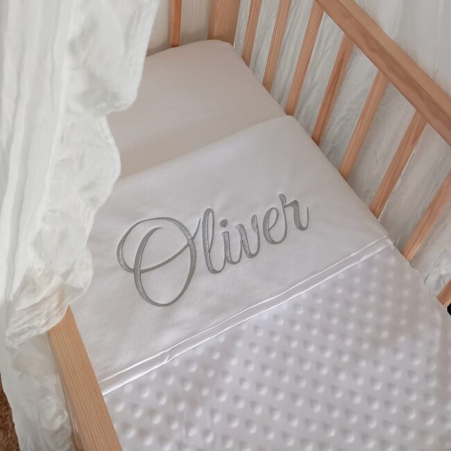 Babydeken 'Oliver' Met Naam 75x100Cm