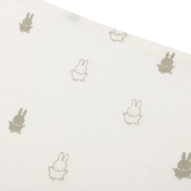 Hydrofiele Doek Small 70x70cm Happy Nijntje Olive Green (3 pack)