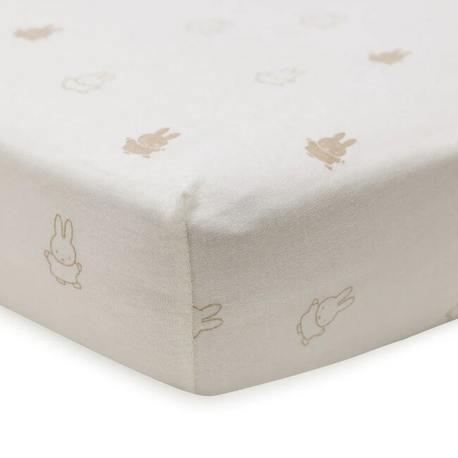 Hoeslaken Jersey 40/50x80/90cm Happy Nijntje Nougat