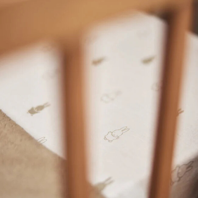 Hoeslaken Jersey 40/50x80/90cm Happy Nijntje Olive Green