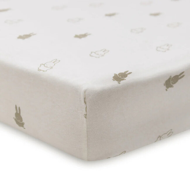 Hoeslaken Jersey 40/50x80/90cm Happy Nijntje Olive Green