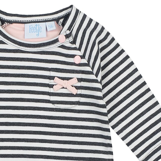 Longsleeve streep - Dots Antraciet