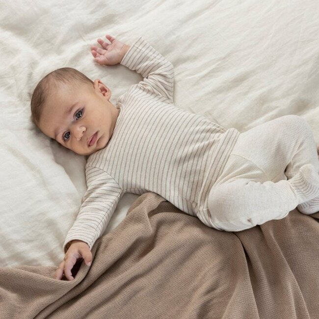 Longsleeve rib streep  The Magic is in You Taupe