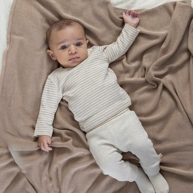 Longsleeve rib streep  The Magic is in You Taupe