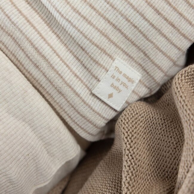 Longsleeve rib streep  The Magic is in You Taupe