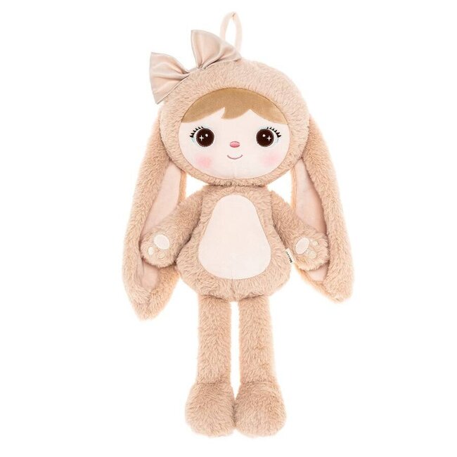 Doll Fluffy Bunny Met Strik Beige