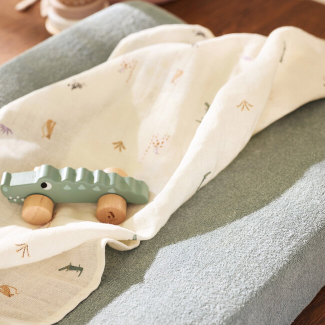 Aankleedkussenhoes Badstof 50x70cm Sea Green