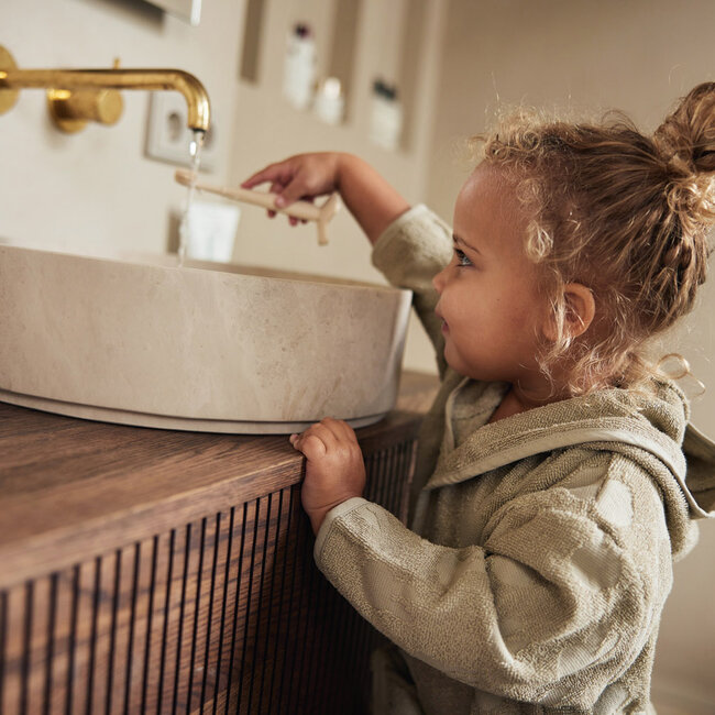 Badjas 1-2 jaar Nijntje Jacquard Olive Green