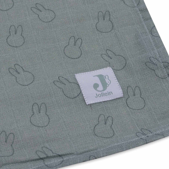 Hydrofiele Doek Large 115x115cm Nijntje Silhouettes Sea Green (2 pack)