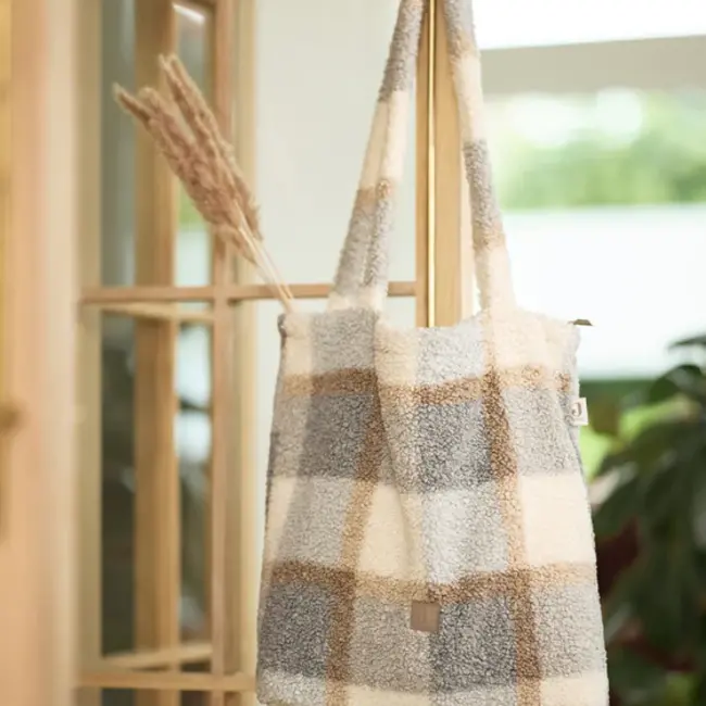 Luiertas Shopper Check Boucle