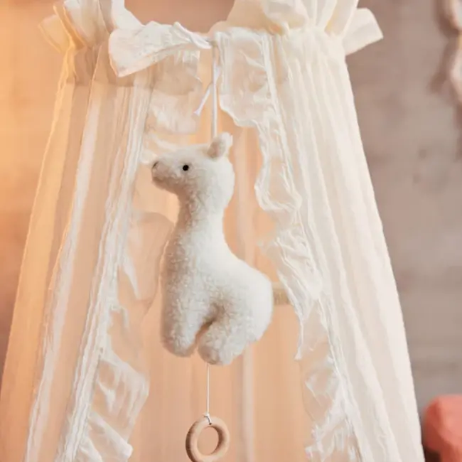 Sluier vintage 155cm ruffle ivory