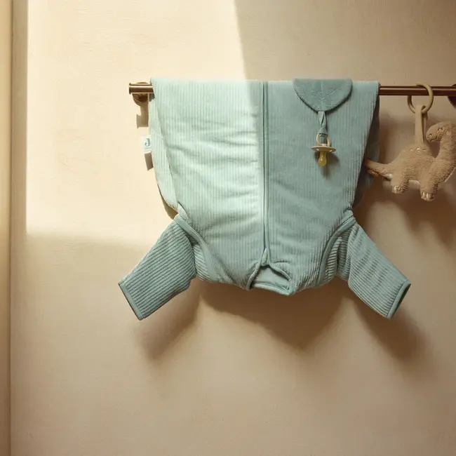 Slaapzak met afritsbare mouw Rond Rib Sea Green