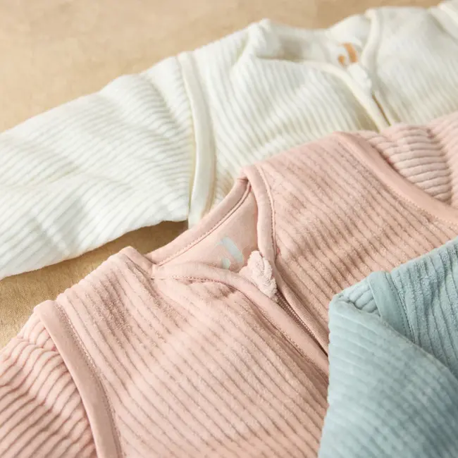 Slaapzak met afritsbare mouw Rond Rib Wild Rose