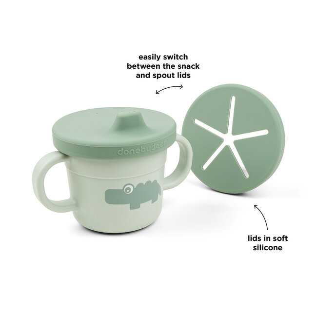 Drinkbeker/Snackcup Croco Green