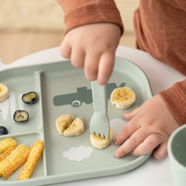 Bestekset Happy dots Green