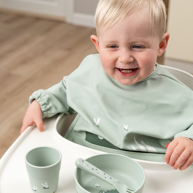 Slab met Mouw Croco Green